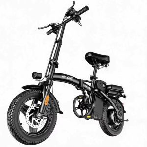 HLOIE Folding Electric Bike for Adults, Peak 750W Motor,20MPH Max Speed Foldable Electric Bicycles,14" Ebike, 48V12AH Battery 35 Miles PAS Range Mini E Bikes for Adults and Teens