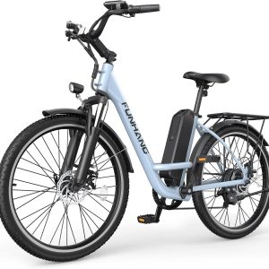 Electric Bike for Adults, Peak 1000W 50Miles City Cruiser Ebike, 26" Step Thru Electric Bicycles with 48V Removable Battery, Adjustable Stem, Rear Rack, LCD Display, 7 Speed, UL2849 Certified