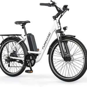Funhang Electric Bike for Adults, 26" City Cruiser Ebike with 1000W Peak Motor, 20MPH 50 Miles Commuter Adult Electric Bicycles with 48V Battery, Adjustable Stem, 7-Speed, UL 2849 Certified