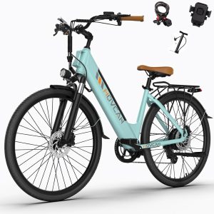 Movcan V80 Electric Bike, 1000W Motor 28MPH 26'' City Cruiser Ebike for Adults, 48V 13Ah Removable Battery Up to 70 Miles, 7-Speed Dual Disc Brake, Mountain E-Bike for Commuting