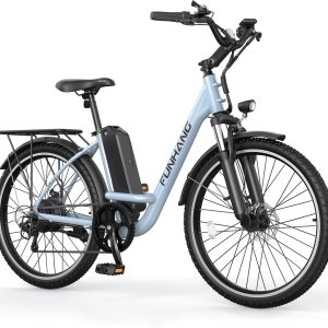 Funhang Electric Bike for Adults, 26" City Cruiser Ebike with 1000W Peak Motor, 20MPH 50 Miles Commuter Adult Electric Bicycles with 48V Battery, Adjustable Stem, 7-Speed, UL 2849 Certified