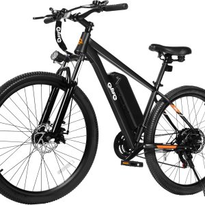 Qlife Racer Electric Bike for Adults - 21-Speed Mountain Lightweight Ebike with Peak 1000W Brushless Motor,48V 375Wh Removable Battery,26X2.1 Tire Step Over E-MTB,Up to 40 Miles Range