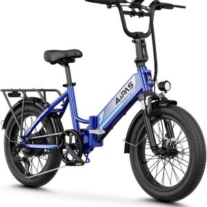 Aipas A2/A4 Folding Electric Bike for Adults,20"Fat Tire Step-Through Ebike