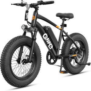 Qlife Racer Fat Tire Series Electric Bike for Adults, 48V 10.4AH/15.6AH Removable Battery with Peak 1500W/1800W Brushless Motor, 65 Miles Max Range, 20X4.0 Electric Mountain Bike