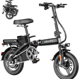 Foldable Electric Bike for Adults and Teens, 14 Inch Ebike for Commuting
