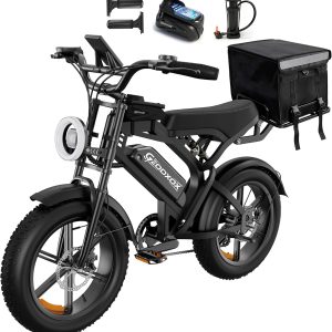 Adult Fat Tire E‑Bike,1500W 48V 15Ah 20”fat tire Delivery e‑bike 35 mph