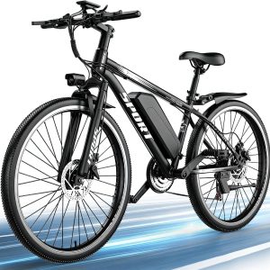Misodo Electric Bike for Adults, 1500W Peak Motor, 65 Miles Range, 26" Mountain Ebike, 48V 10.4Ah Removable Battery Ebike 7 Speed, Electric Bicycle for Commute