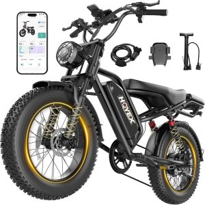 Electric Bike for Adults, 1500W Brushless Motor Ebike, 20" Fat Tire Electric Bicycles, 48V 20Ah Battery, 31MPH Top Speed with Dual Suspension E Bikes