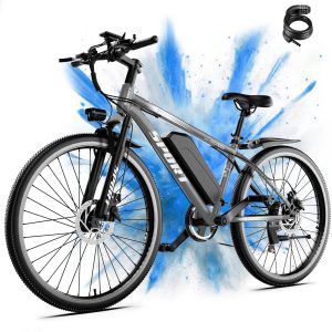 Misodo Electric Bike for Adults, 1500W Peak Mountain Ebike, 65 Miles Range, 48V 10Ah Removable Battery, Dual Brakes, 26" Ebike for Commute